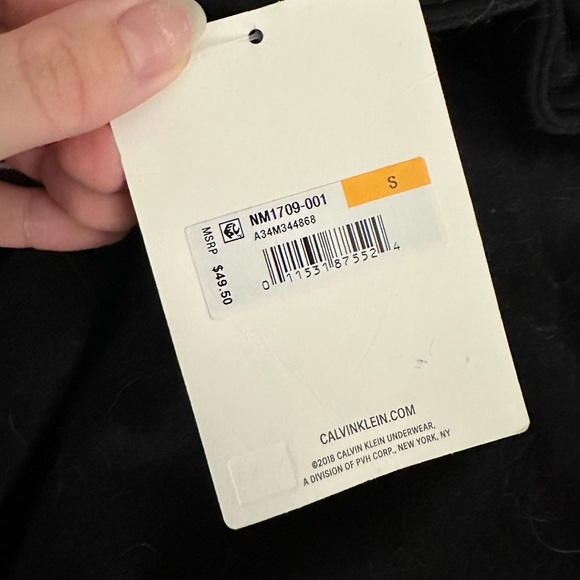 NWT Calvin Klein Men's Lounge Shorts BOLD 1981 in Black Size Small - Picture 2 of 7